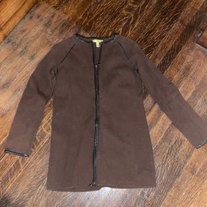 Sigrid Olsen brown zipper dress